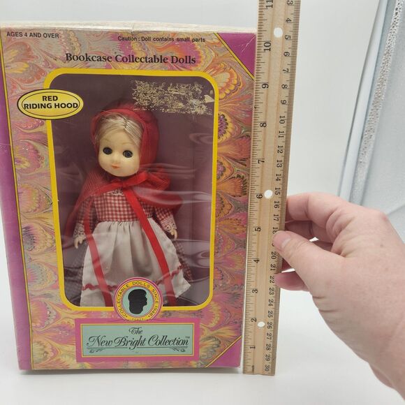 Vintage The New Bright Bookcase Collection Doll Figure Red Riding Hood - Picture 2 of 4